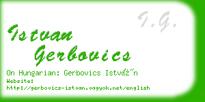 istvan gerbovics business card